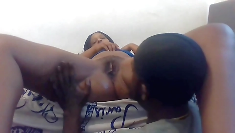 Ebony office video showing her talking with a male worker