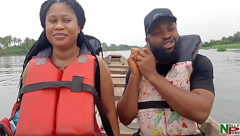 Beautiful brunette teen gets creampie on riverbank