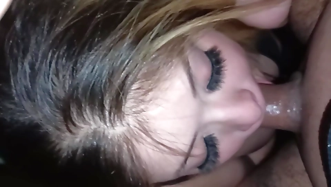 Horny latina babe with a hairy pussy is playing with her cock