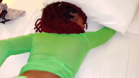 Ebony stepdaddy and stepson have a little fun in the river