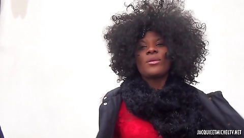 Ebony babes get fucked and fucked by two black chicks