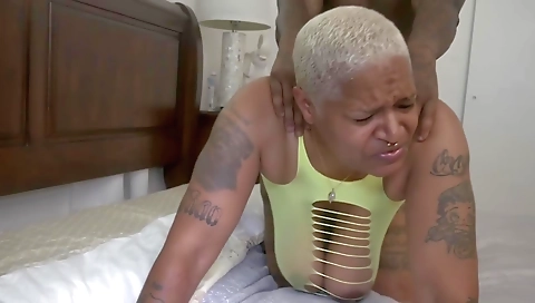 Ebony hottie with a big ass and sexy tits gets fucked