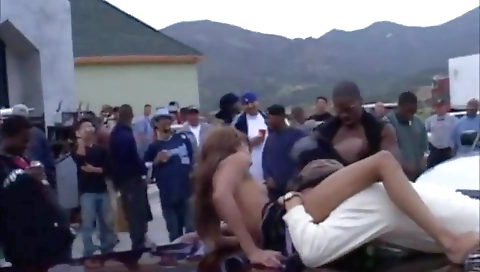 Horny blonde teen with big boobs and a huge black cock