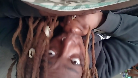 Ebony beautician blow her fat nut and get fucked hard