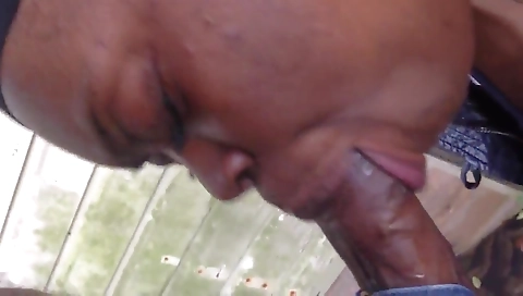 Ebony milf in a big tattooed body wants to have a face of a man