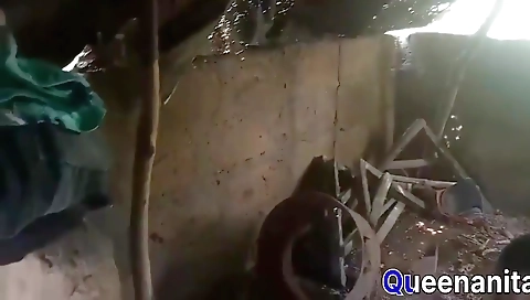 Black cook with black hair gets pounded by ebony lady