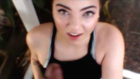 Aries ackerman in the pool sucking a dick and getting a creampie