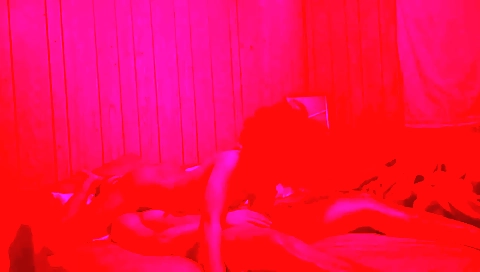 Ebony massage session with a big cock man and a massage