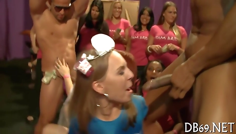 Ebony with big ass and big boobs fucked by a group