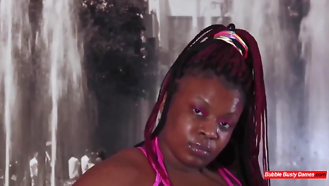 Hot ebony redhead deepthroated a black dick in POV