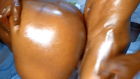 Ebony milf with large booty gets 12 inch cock in pussy