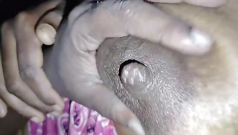 Amateur black big tits ebony couple fucking on the bed