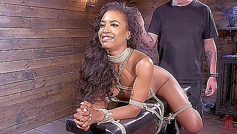 Ajaa Xxx In Brand New Ebony Slut Demi Sutra Gets Tied And Tormented