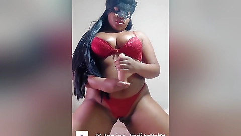 Brazilian pornstar in sexy sexy lingerie solo video