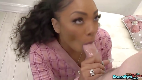 Ebony woman fucked with a big white cock in public