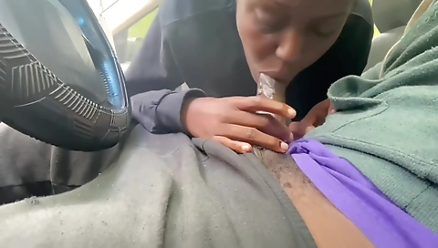 Big ass ebony babe and a muscular man have a great sex