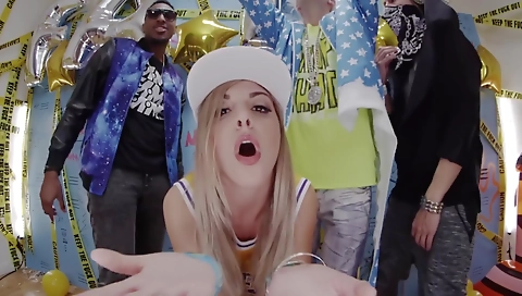 Ebony hottie with a small ass is fucking a teen with big ass