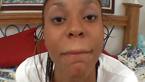 Big cock black teen swallows hot cum after oral sex